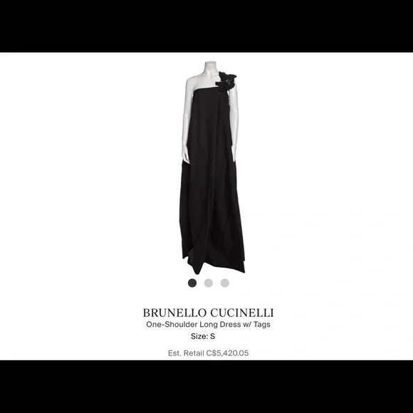 🔥🥰🔥🥰 Brunello Cucinelli one shoulder ivory gown size M - Picture 2 of 16